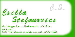csilla stefanovics business card